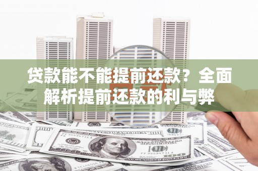 仑背贷款能不能提前还款？全面解析提前还款的利与弊