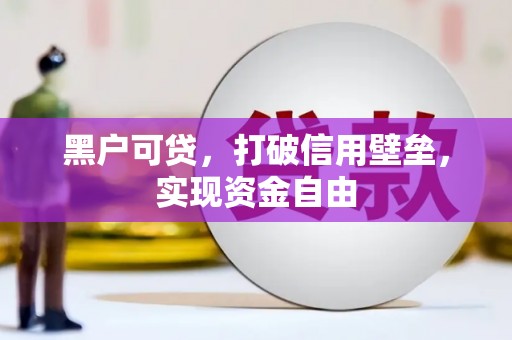 仑背黑户可贷，打破信用壁垒，实现资金自由