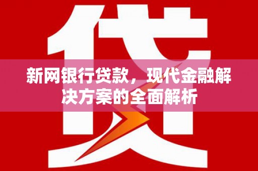 仑背新网银行贷款，现代金融解决方案的全面解析