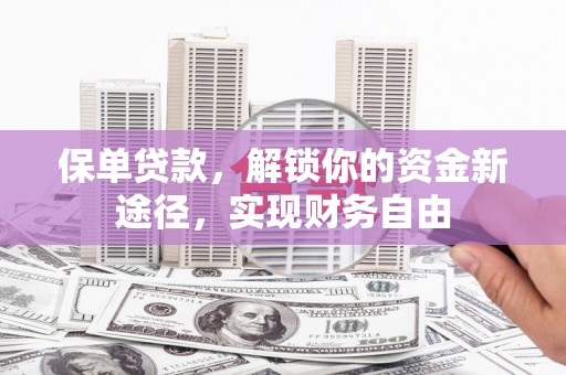 仑背保单贷款，解锁你的资金新途径，实现财务自由