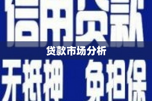 仑背贷款市场分析