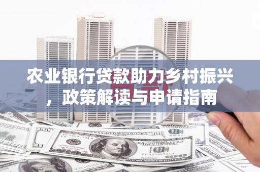 仑背农业银行贷款助力乡村振兴，政策解读与申请指南