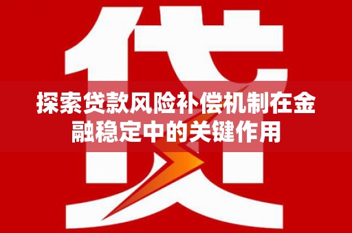 仑背探索贷款风险补偿机制在金融稳定中的关键作用