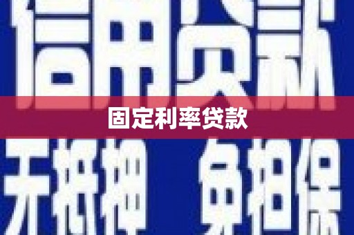 仑背固定利率贷款