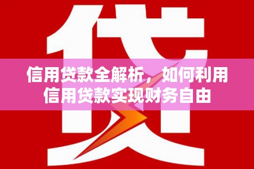 仑背信用贷款全解析，如何利用信用贷款实现财务自由